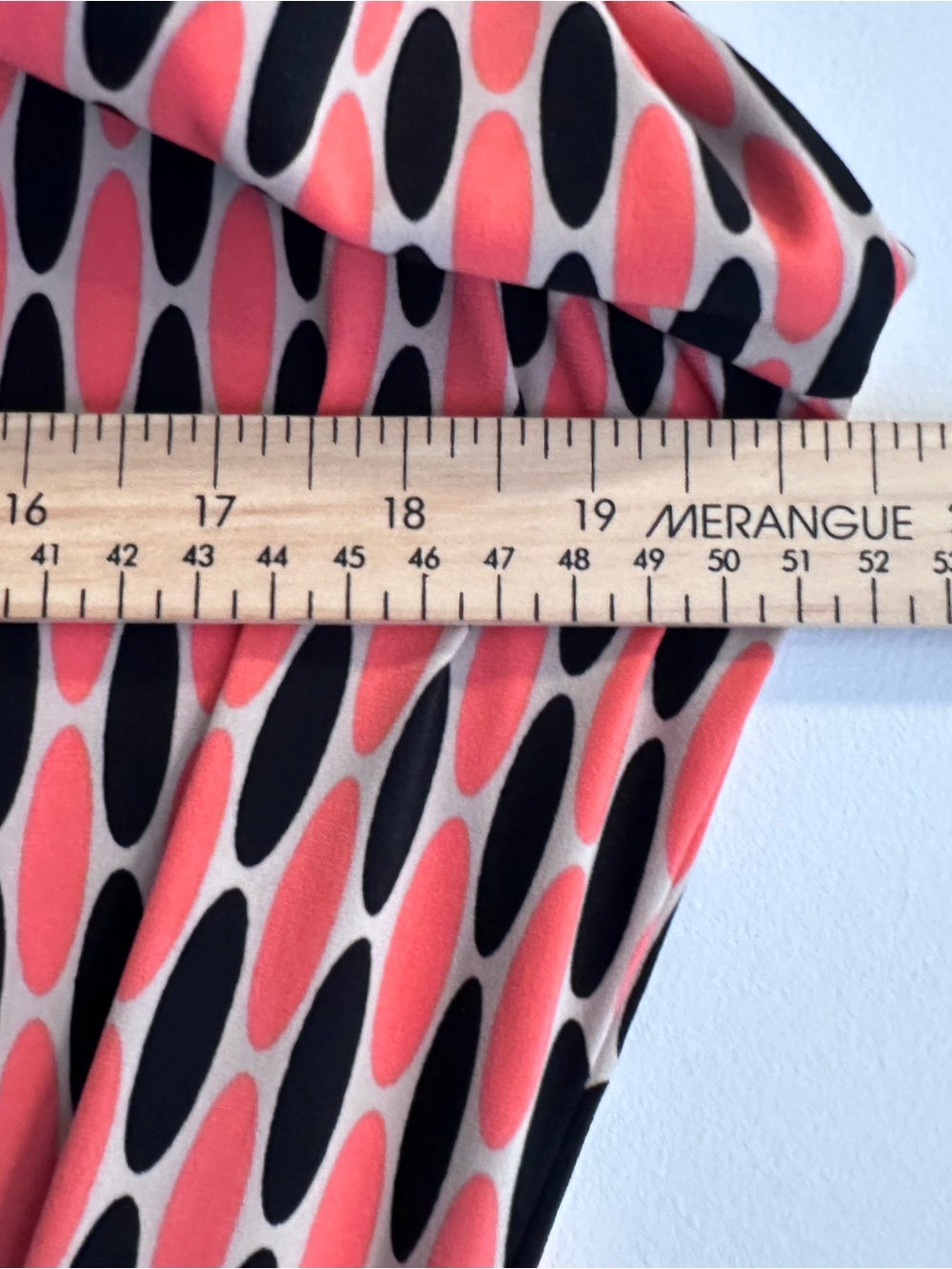 Michael Kors Coral and Black Geometric Long Sleeve Shift Dress - Picture 7 of 7